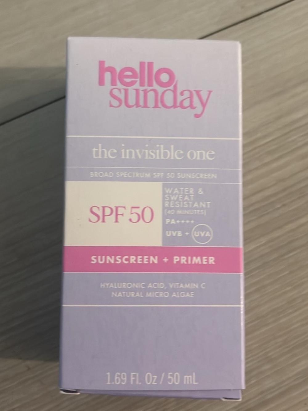Hello Sunday The Invisible One SPF 50 Sunscreen + Primer — Pink